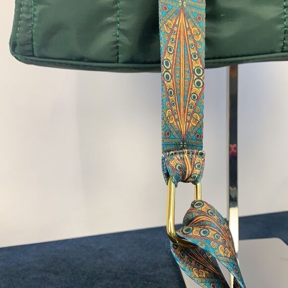 Green nylon with print strap bag - Picture 3 of 8